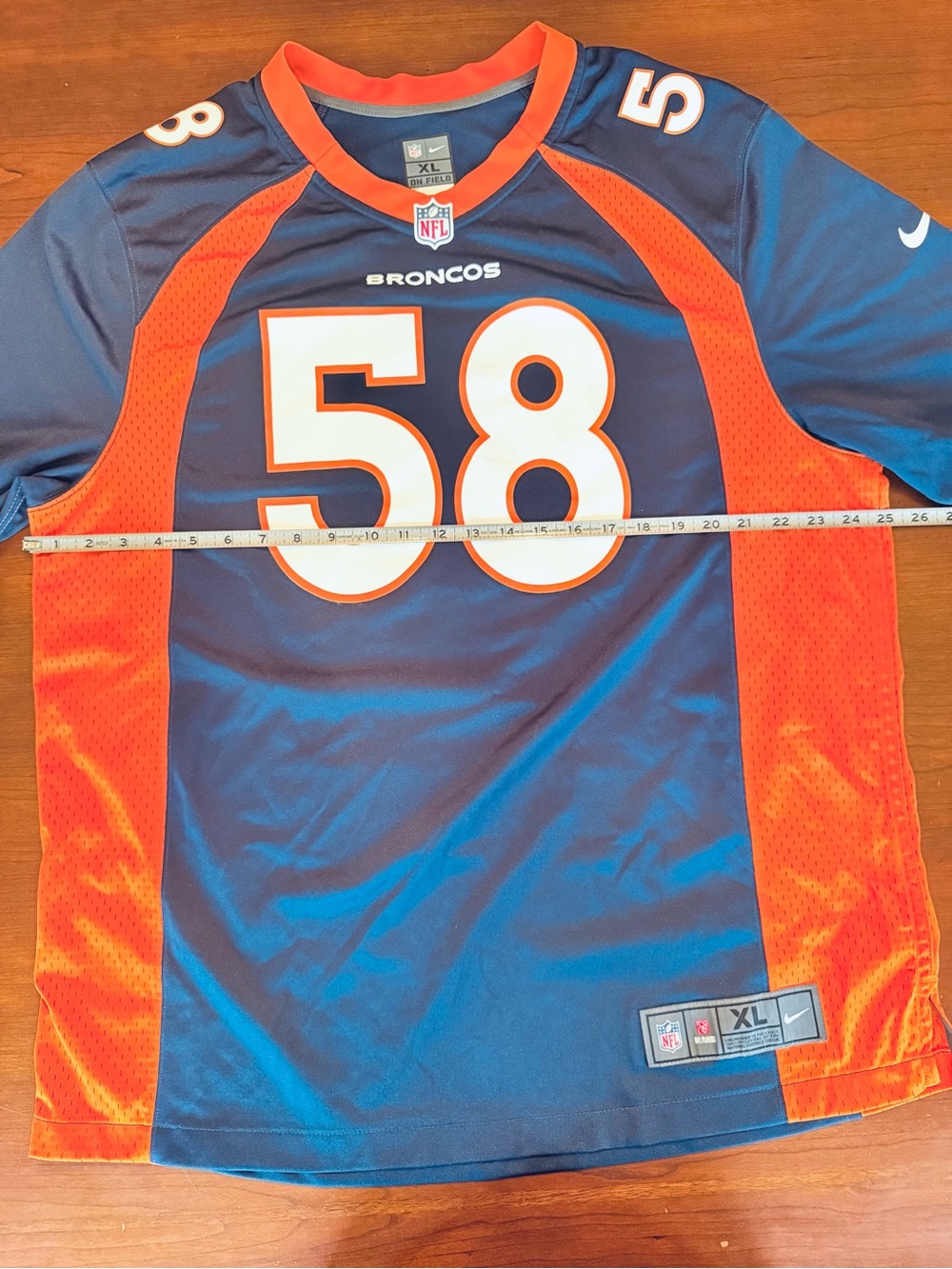 Nike Denver Broncos Jersey Von Miller #58 NFL Navy Orange XL - Picture 8 of 9